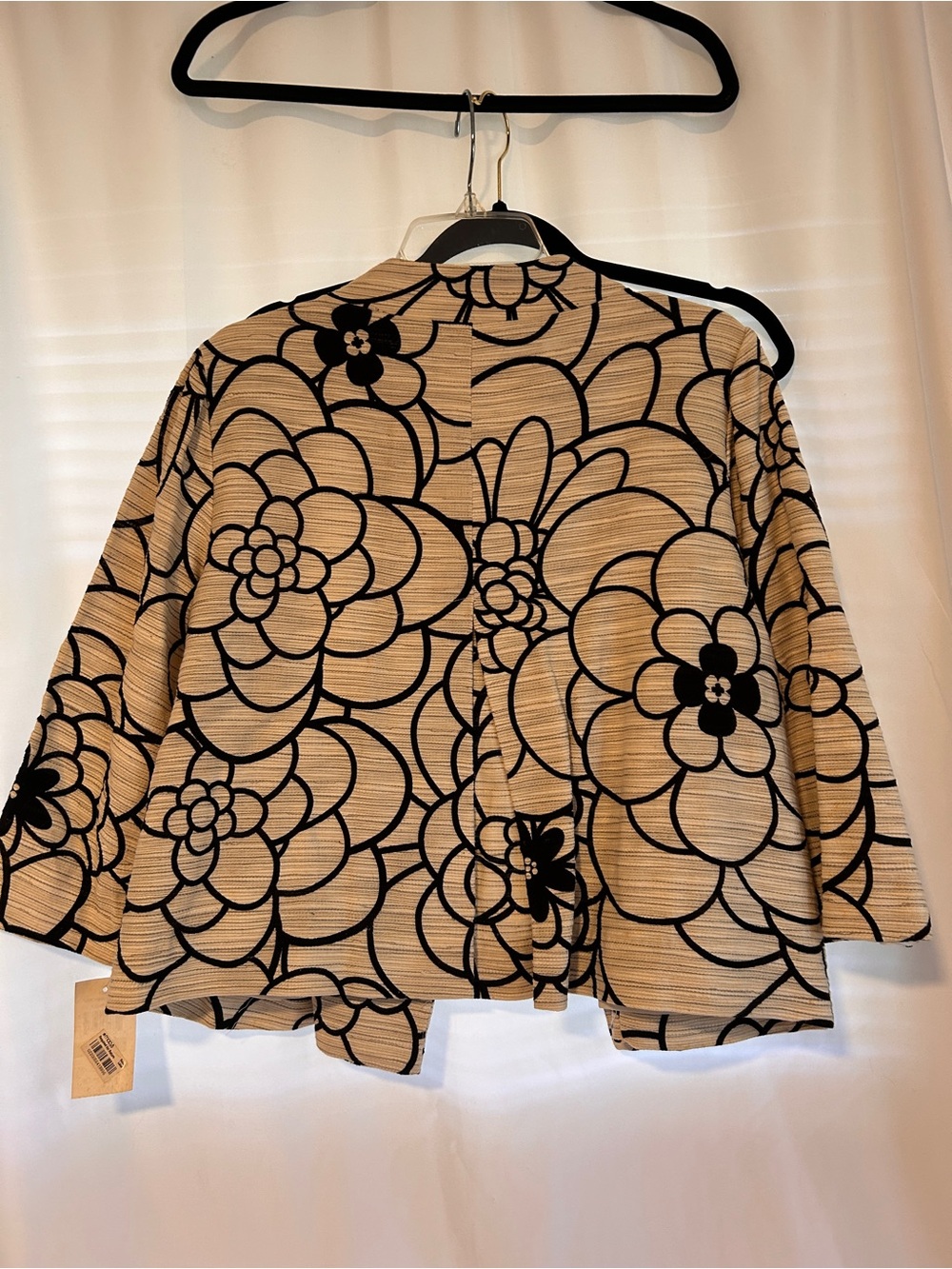 ECI New York Floral Textured Open Front Jacket Blazer Size 14 NWT - Picture 12 of 12